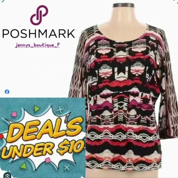 Zozo size large women's vibrant top - Picture 1 of 9
